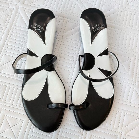 Jeffrey Campbell Free People Phosphorus Toe Ring Kitten Heel Sandals Size 8.5 - Picture 3 of 12